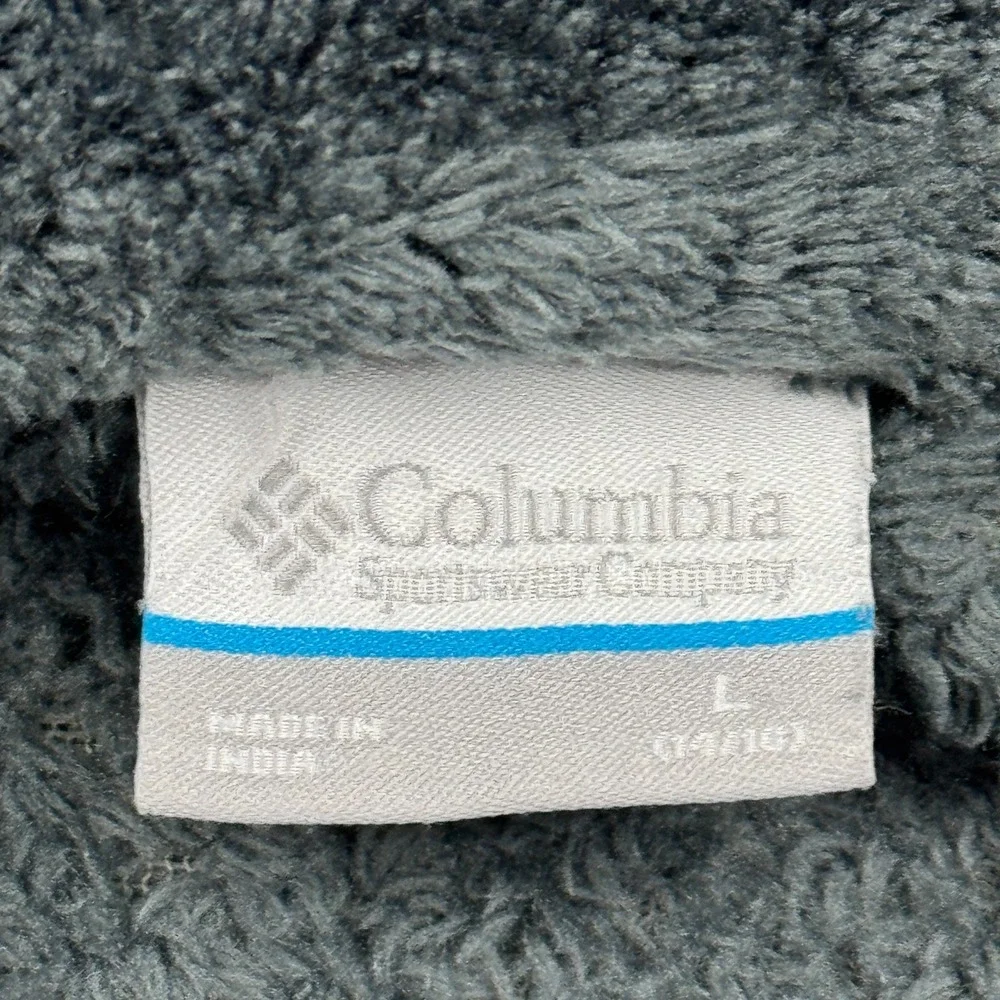 Columbia Jacket Girls Large 14-16 Gray Sherpa Fleece Full‎ Zip Fire Side Kids